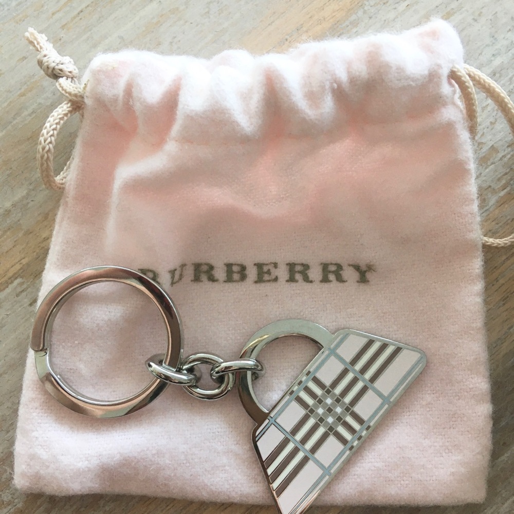 Burberry Nova Check Keychain with Box & Bag